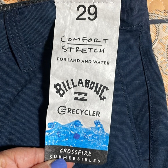Billabong Crossfire Blue Hybrid Swim Shorts Size 29 NEW - Picture 6 of 10